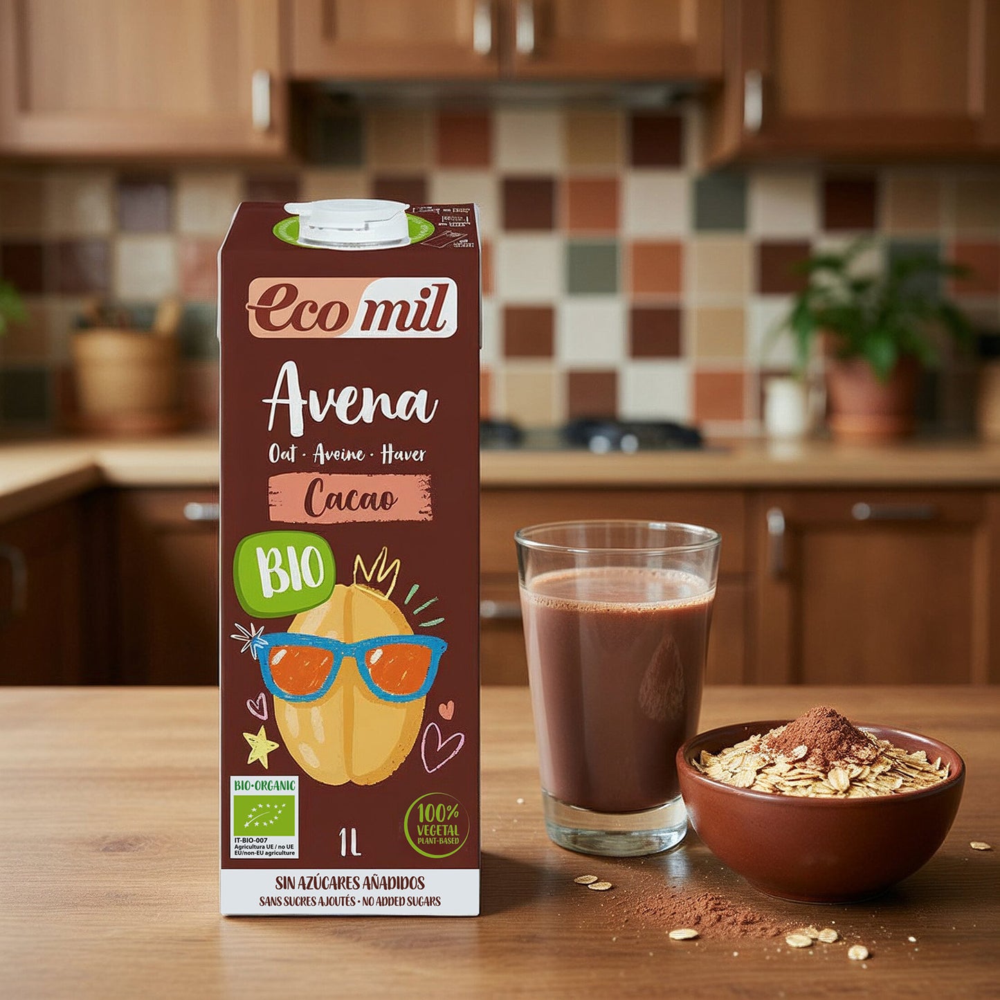 Pakket 6 x NaturGreen Choco Haverdrank 1 L
