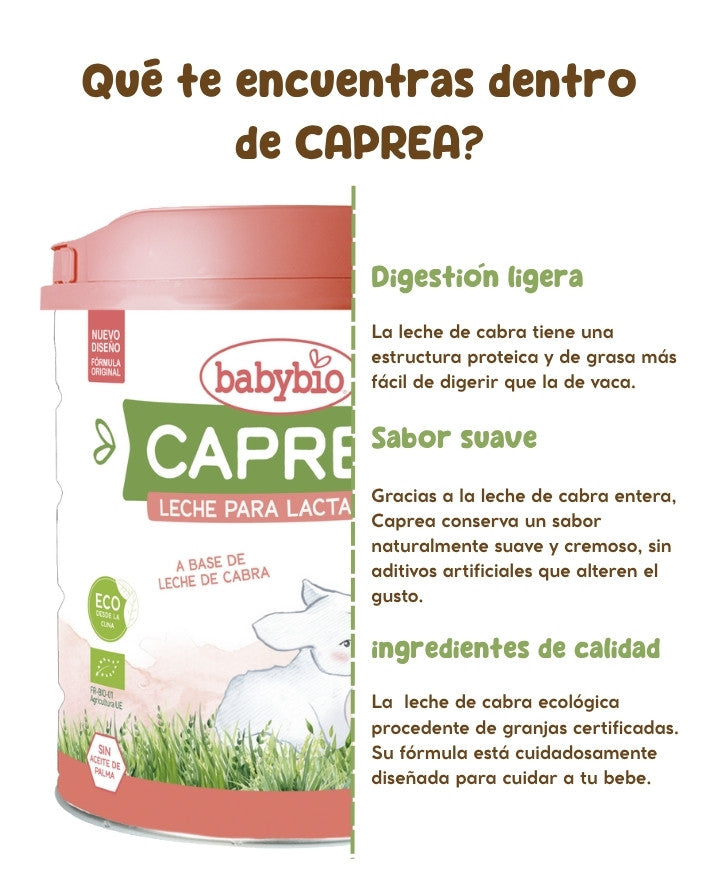Pack 2x Leche de Cabra BIO Caprea 1 Babybio 800 g