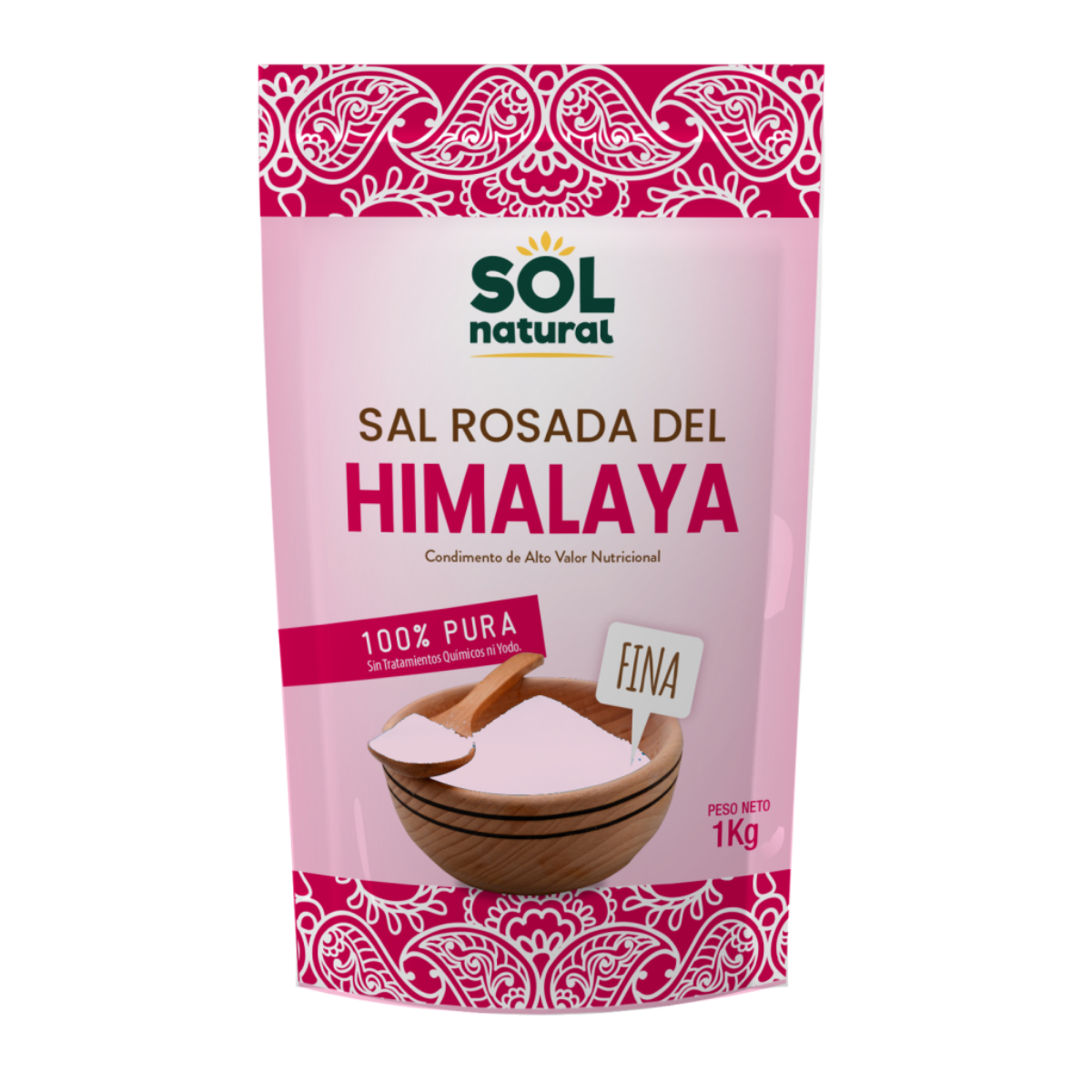 Fijn roze Himalayazout, Sol Natural 1 kg