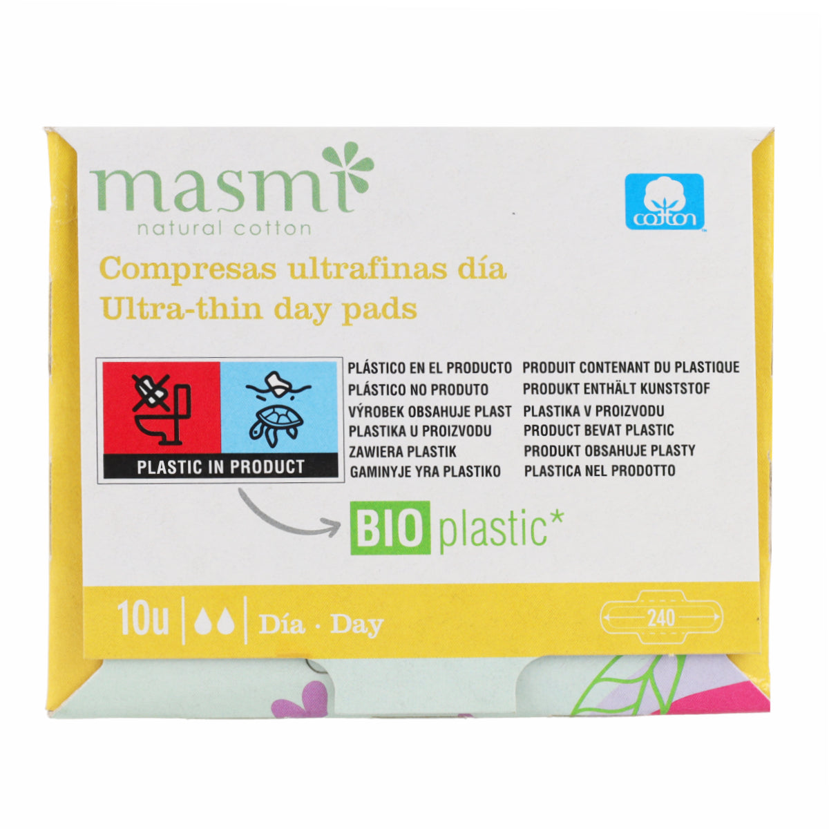 Masmi 100% katoenen maandverband met vleugels, dag 100 stuks