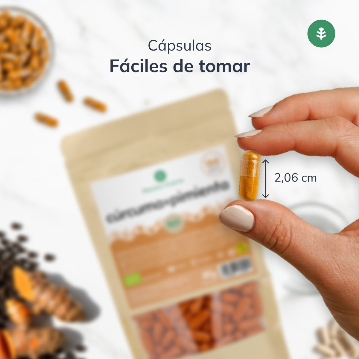Biologische Kurkuma + Biologische Peper Planeta Huerto 150 capsules