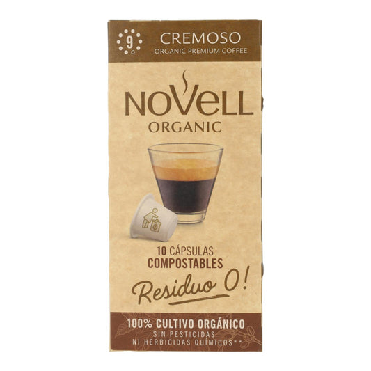 Cápsulas compostables de café cremoso para nespresso 10 unidades