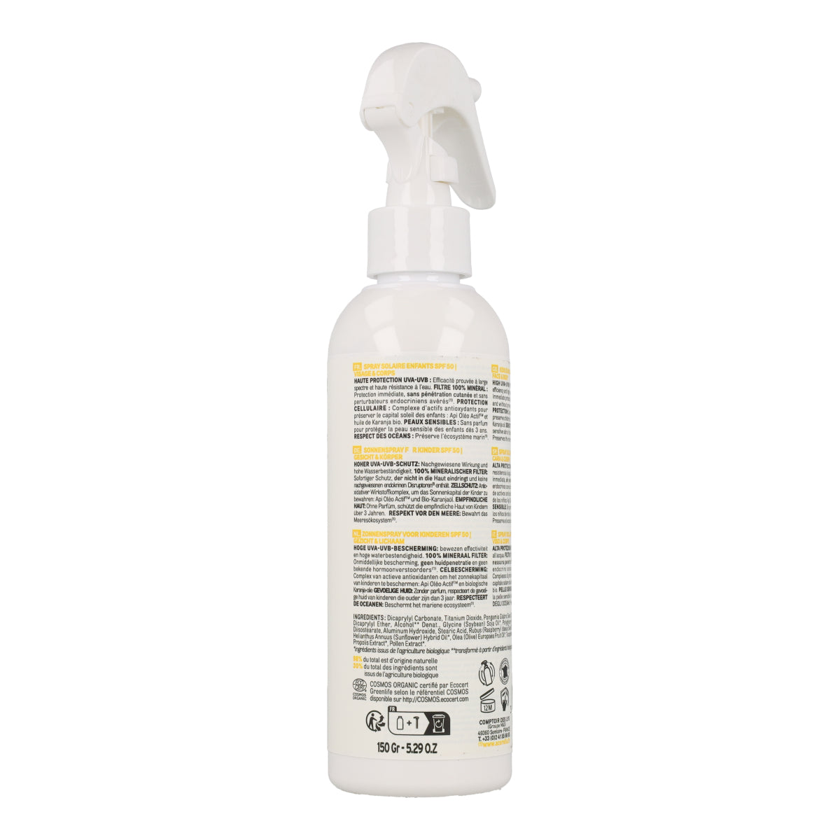 Zonnebrandspray voor kinderen Spf 50 Acorelle 150 ml