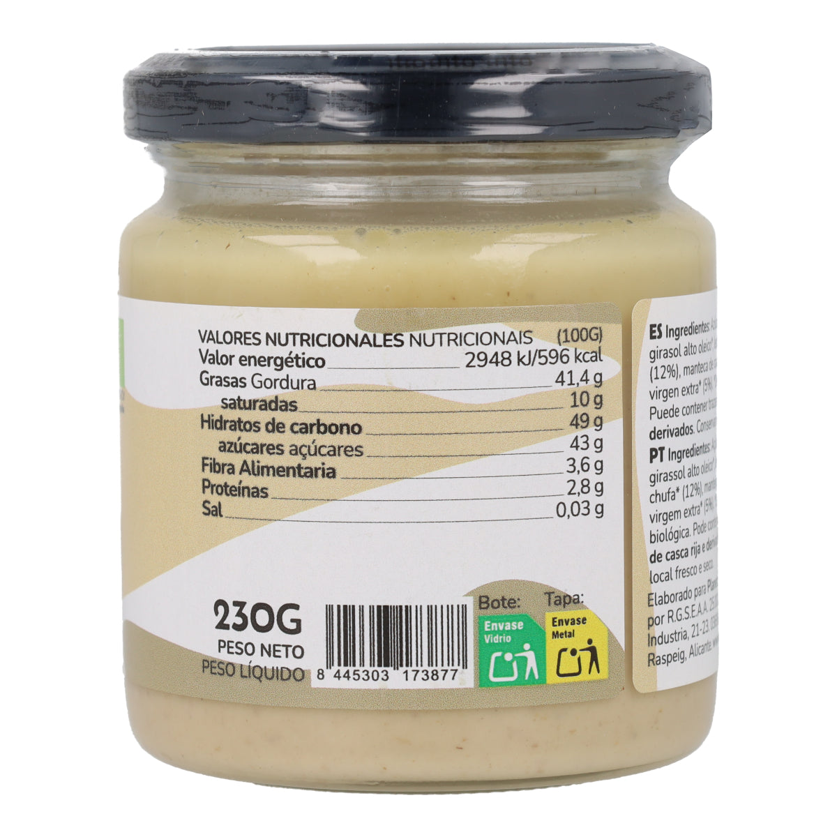 Veganistische witte chocoladecrème ECO Planeta Huerto 230 g