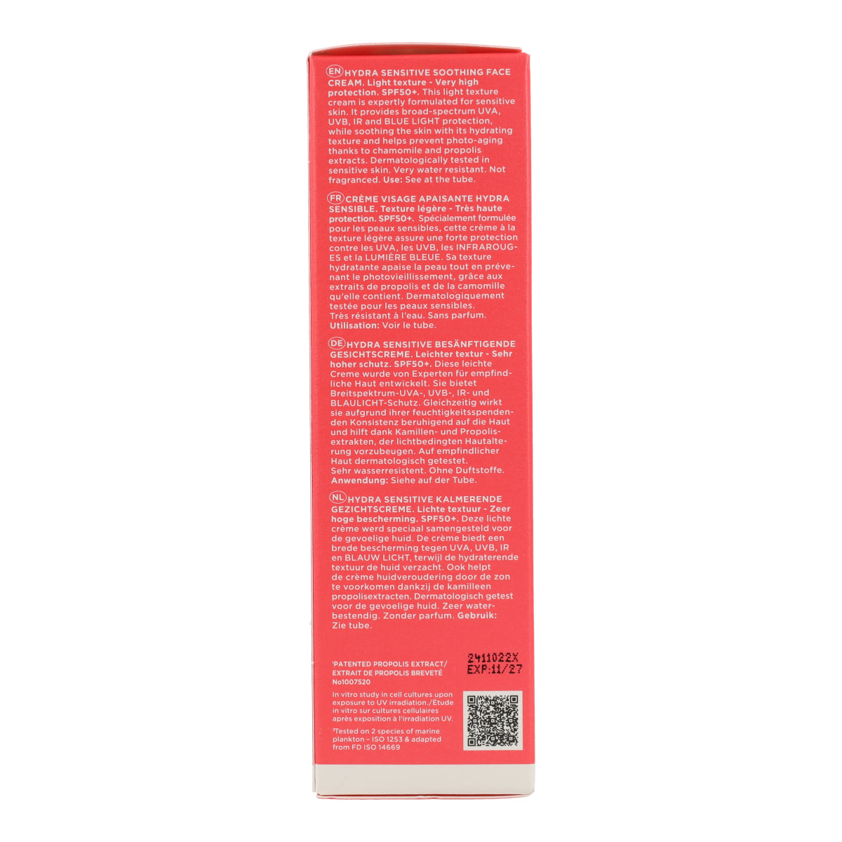Verzachtende zonnecrème Hydra Sensitive SPF50 Apivita 50 ml