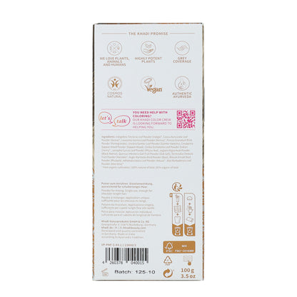 Tinte natural rubio oscuro ceniza Khadi 100 g