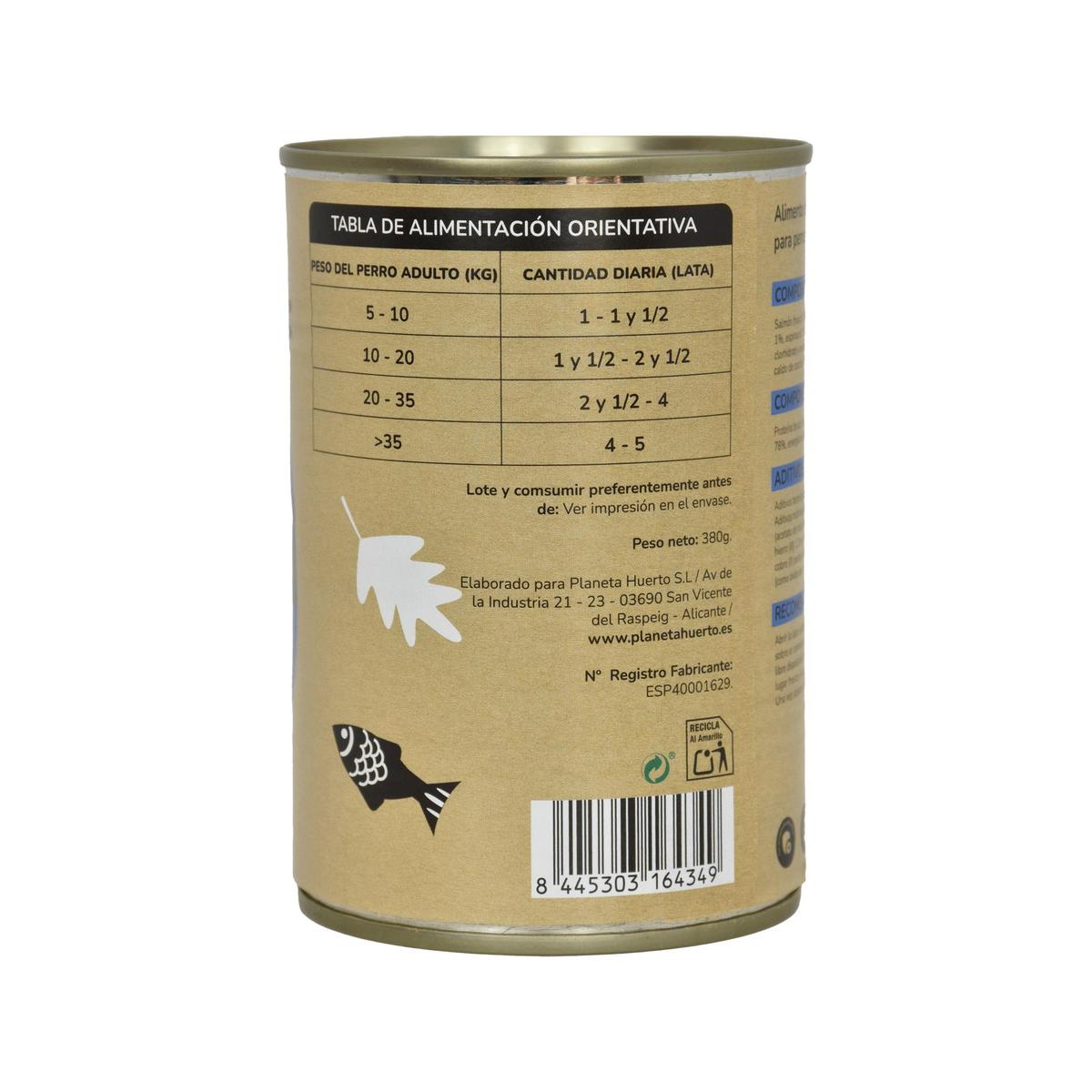 Pack 12 x Comida Húmeda Grain Free Superpremium para perro Salmón Planeta Huerto 380 g