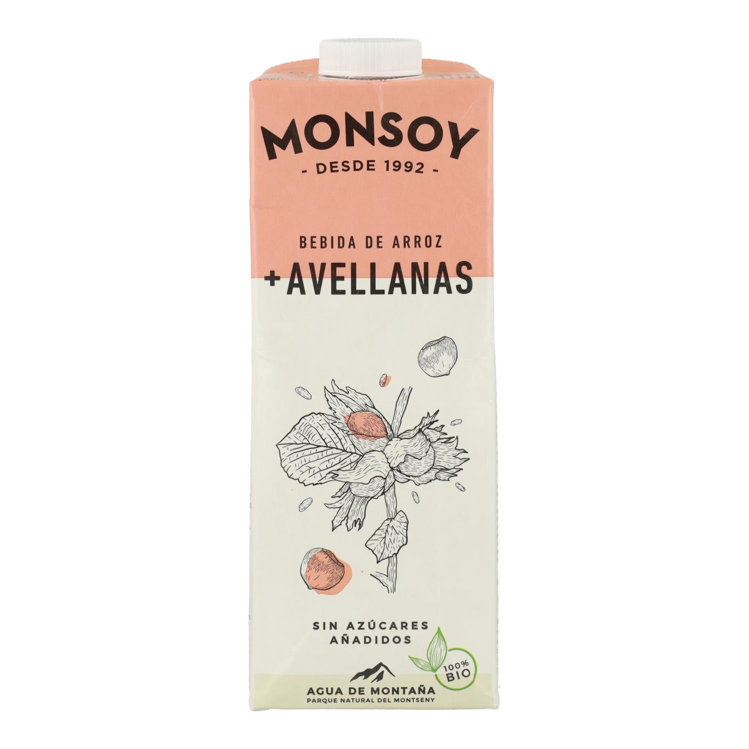 Bebida Arroz y Avellanas BIO Monsoy 1 L