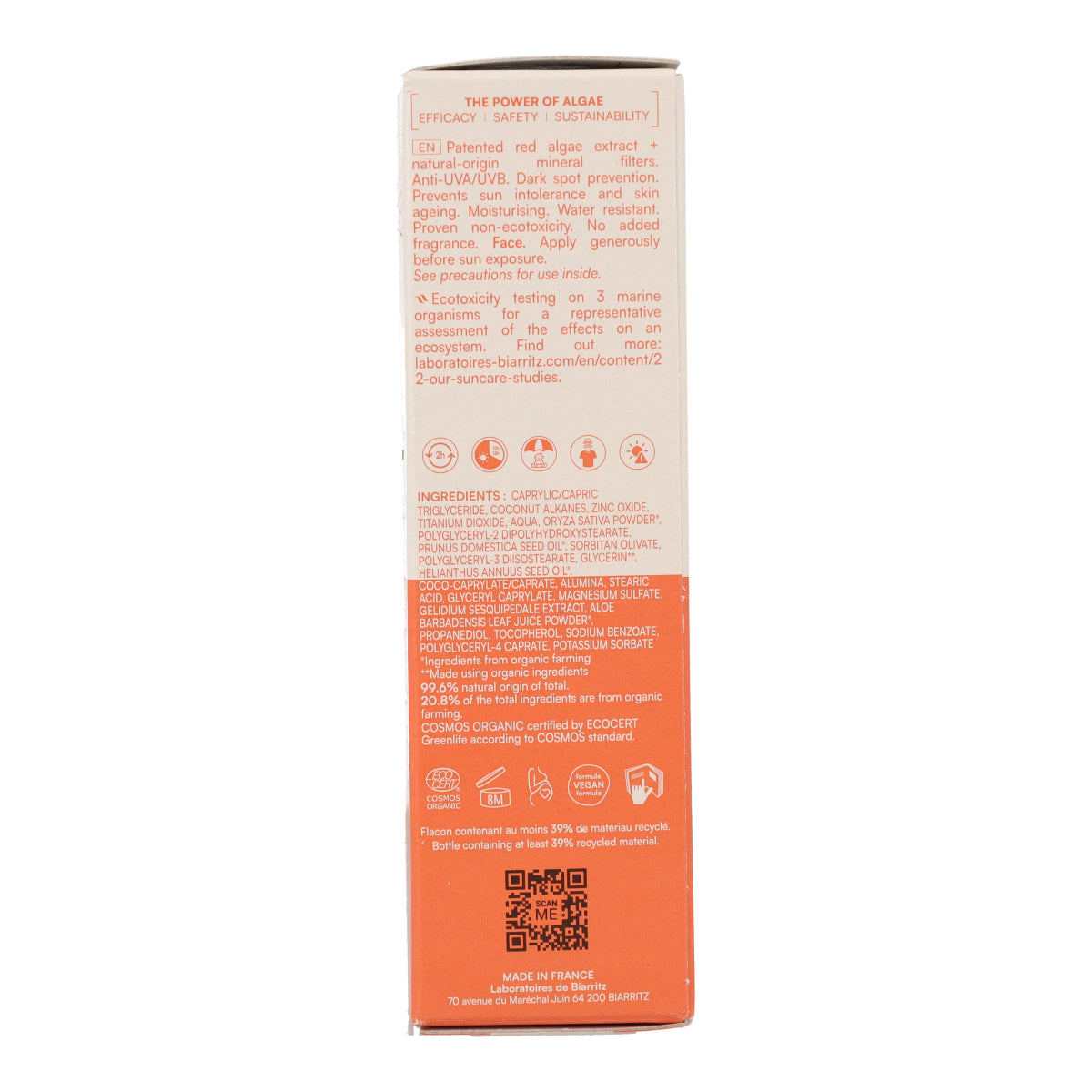 Zonnecrème voor het gezicht SPF 50 Laboratorios Biarritz 50 ml