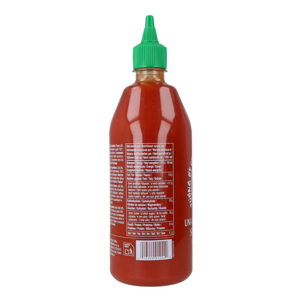 Traditionele Sriracha-chilisaus zonder GMS-glutamaat Uni-Eagle 815 g – Pittig en romig, Thaise stijl