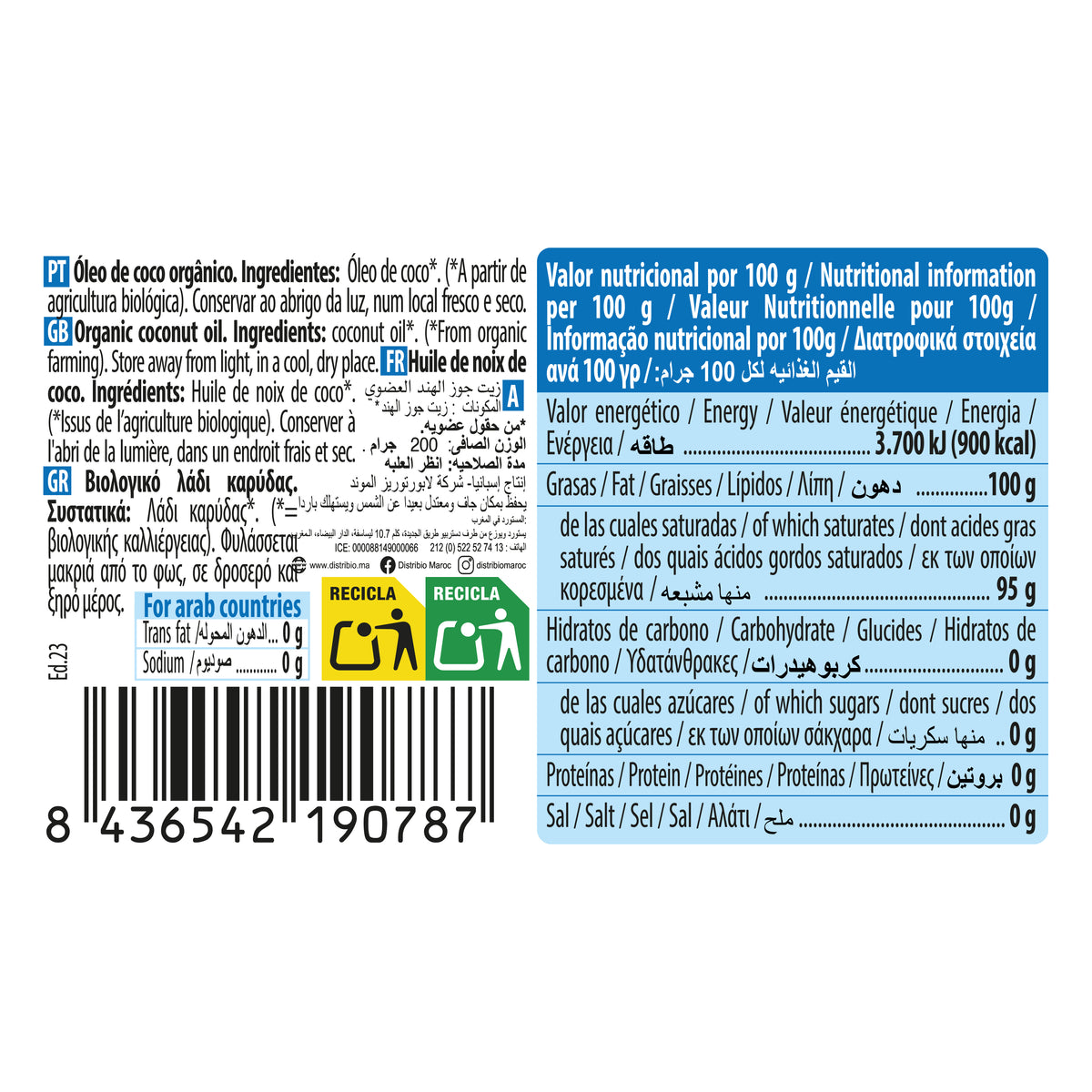 Biologische kokosolie NaturGreen 200 g