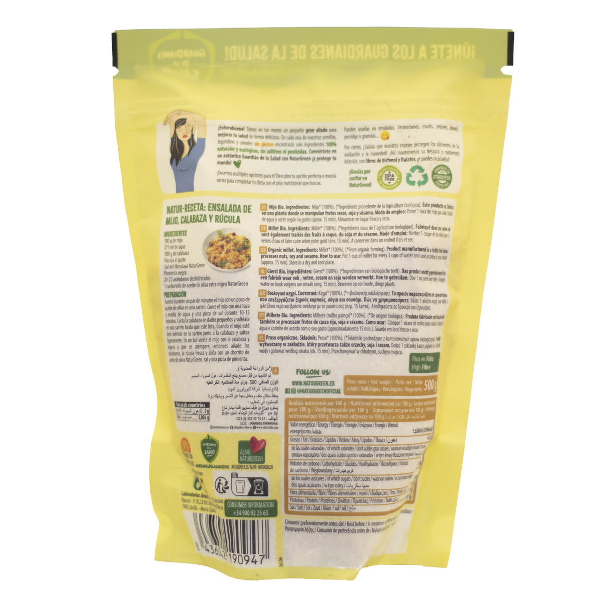Biologische gierst Naturgreen, 500 g