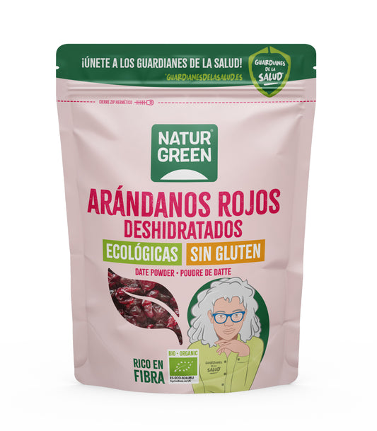 Gedroogde rode bosbessen Bio Naturgreen 125 g