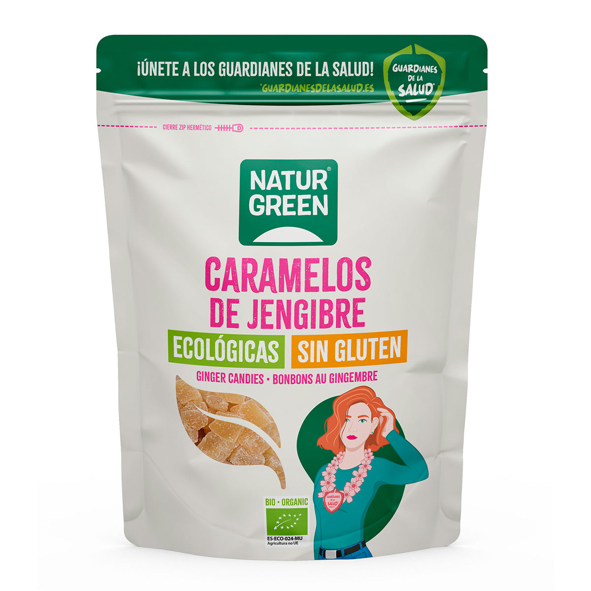 Gemberbonbons Naturgreen, 125 g