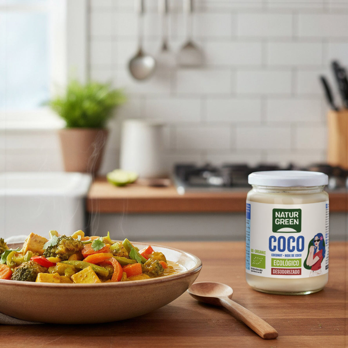 Gedeodoriseerd kokosvet BIO Naturgreen 430 ml