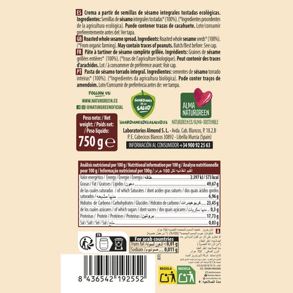 Geroosterde tahin Naturgreen 800 g