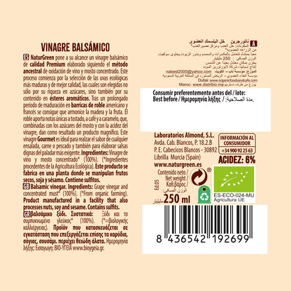 Biologische balsamicoazijn NaturGreen, 250 ml