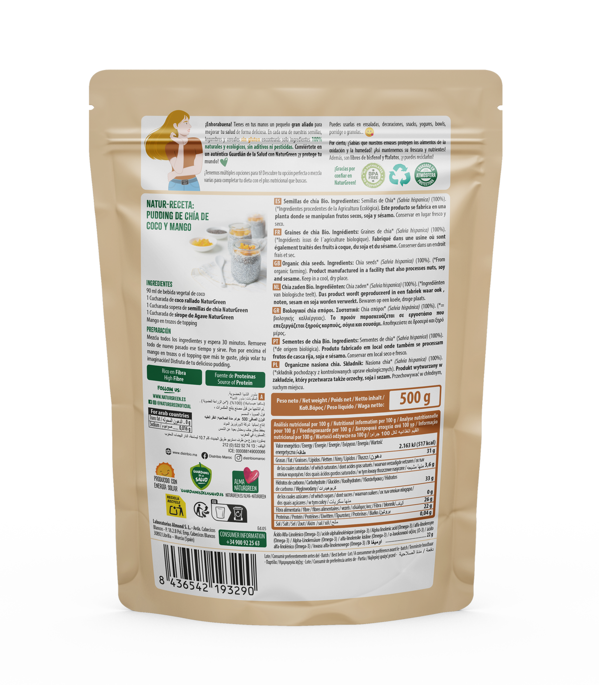 Biologische chiazaadjes, NaturGreen, 500 g
