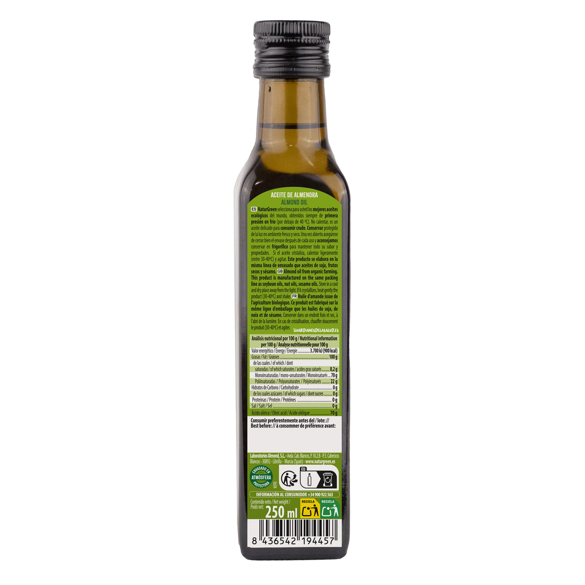Biologische amandelolie NaturGreen 250 ml