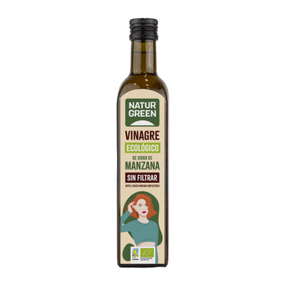 Ongefilterde biologische appelazijn NaturGreen 500 ml