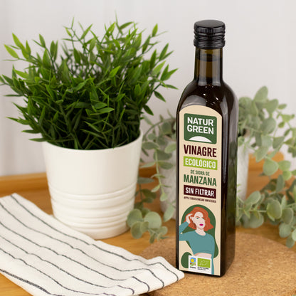 Ongefilterde biologische appelazijn NaturGreen 500 ml