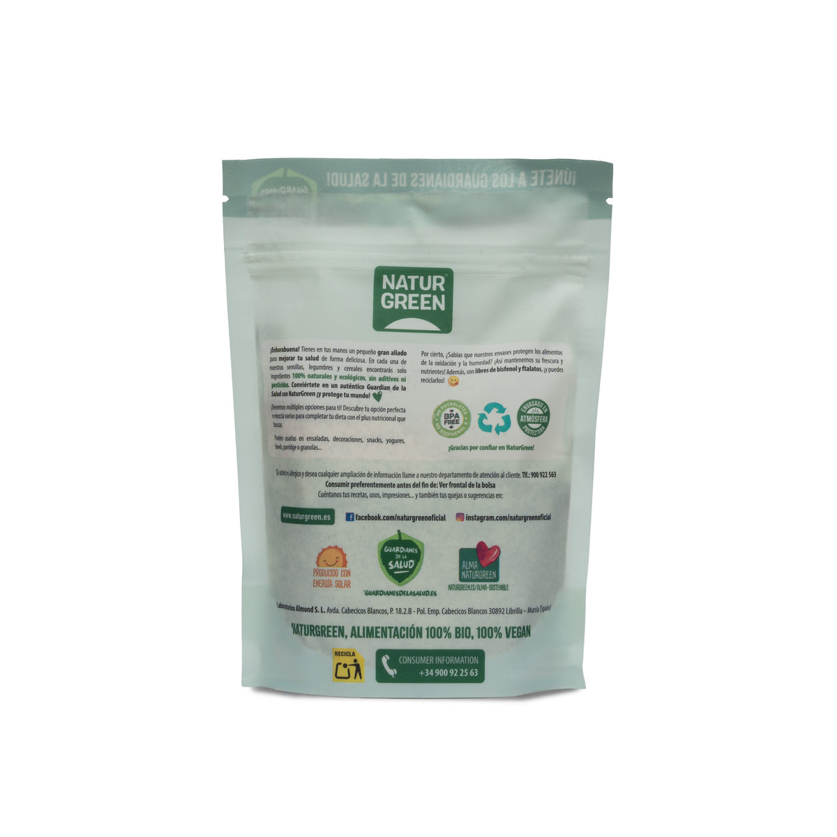 Roze Himalayazout met fijne biologische kruiden Naturgreen 250 g
