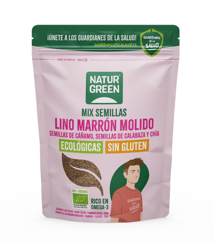 Lijnzaad, hennepzaad, pompoenpitten en chiazaad Bio NaturGreen 150 g