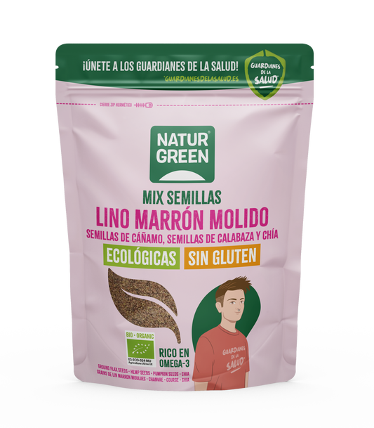 Lijnzaad, hennepzaad, pompoenpitten en chiazaad Bio NaturGreen 150 g