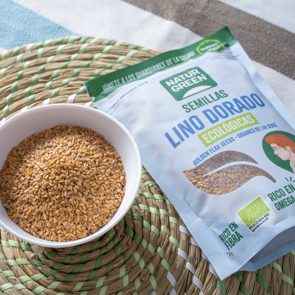 Bio Goudkleurig Lijnzaad Naturgreen 250 g