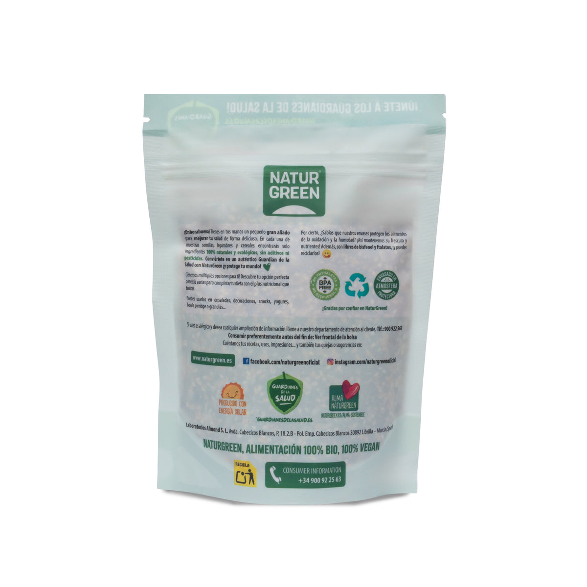 Mix van 6 zaden Goji en Chia Bio NaturGreen 225 g