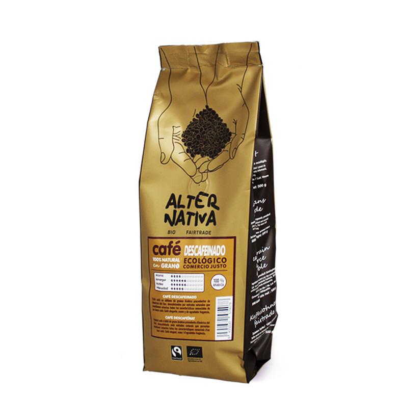 Café Biológico en grano Descafeinado Alternativa, 500g