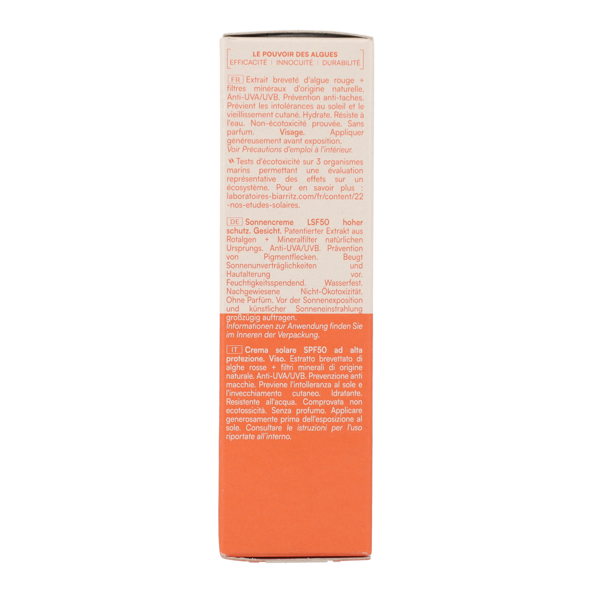 Zonnecrème voor het gezicht SPF 50 Laboratorios Biarritz 50 ml