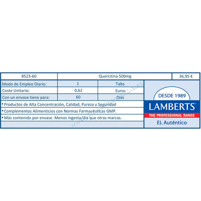 Quercitina  60 tabletas de 500, Lamberts
