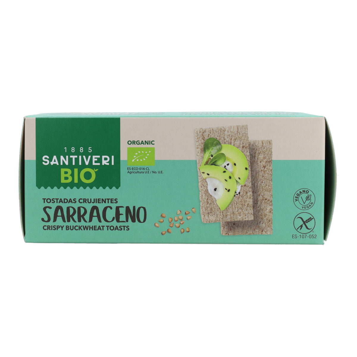 Lichte en knapperige toast van biologische boekweit Santiveri 100 g