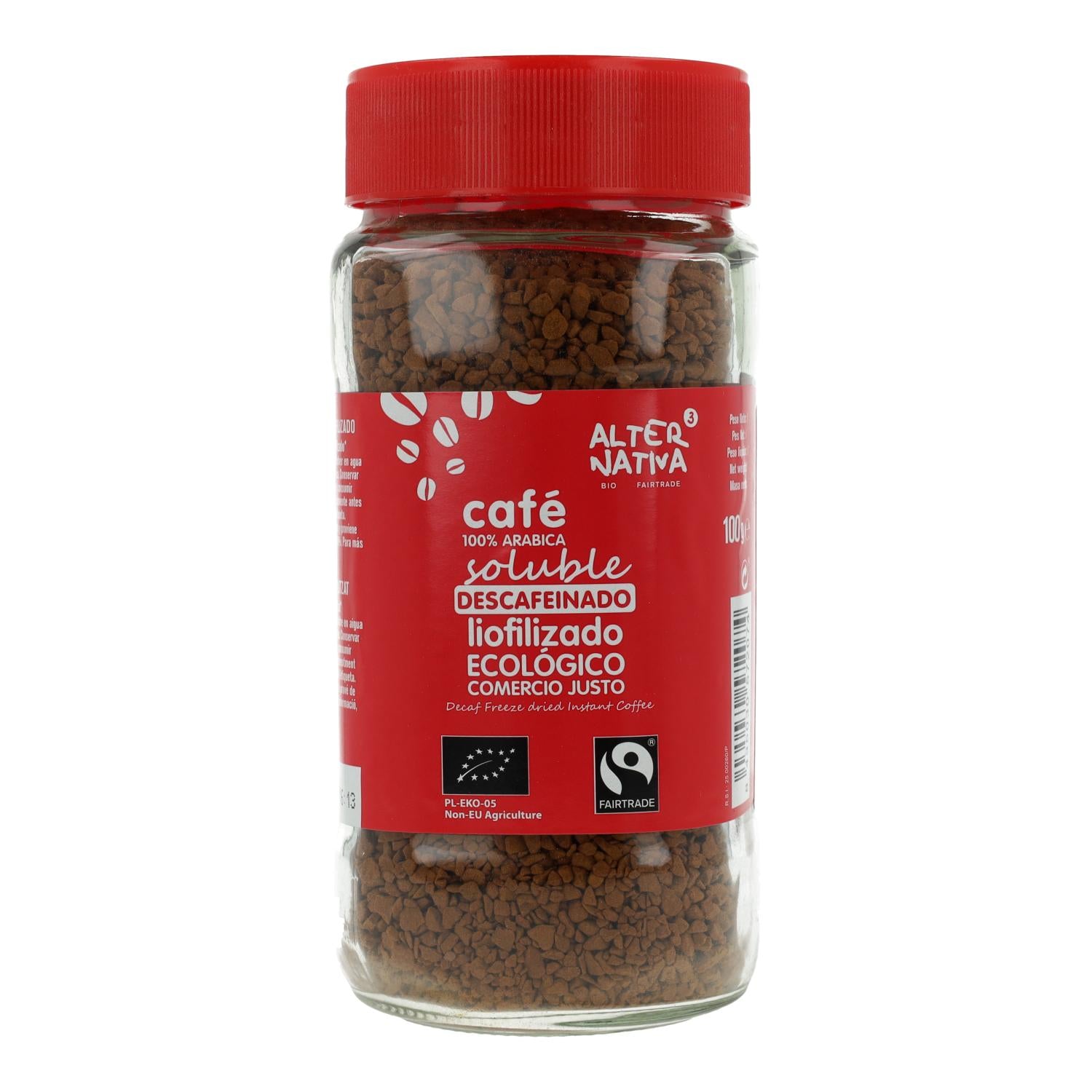 Café soluble Descafeinado Liofilizado Bio Alternativa, 100g