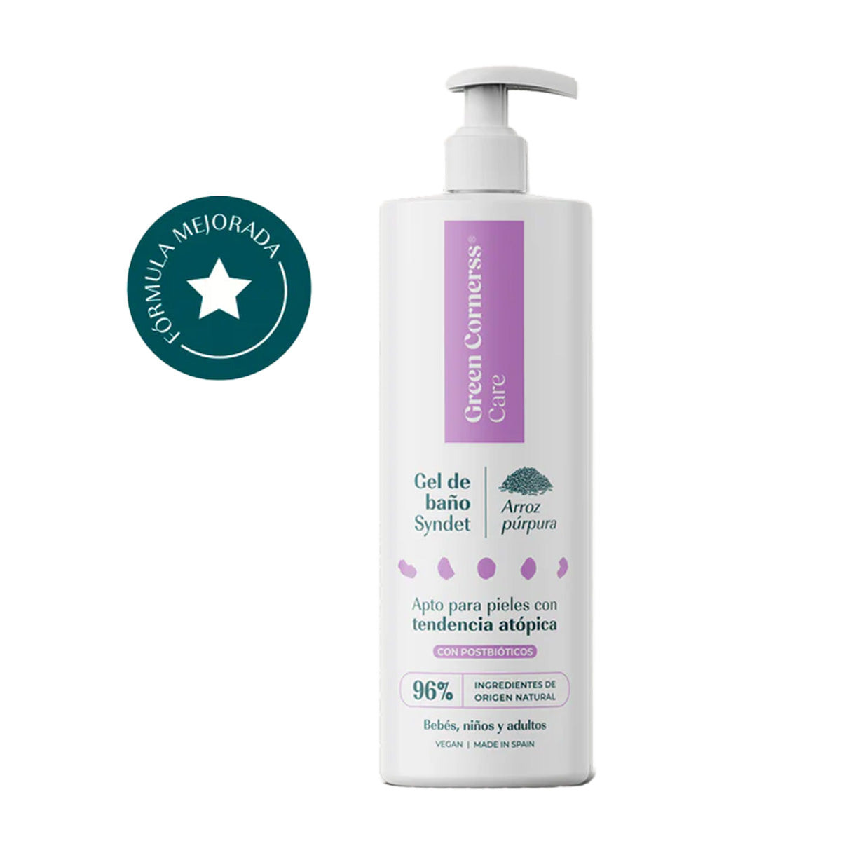 Gel de Baño de Arroz Púrpura Green Corners Care 400 ml