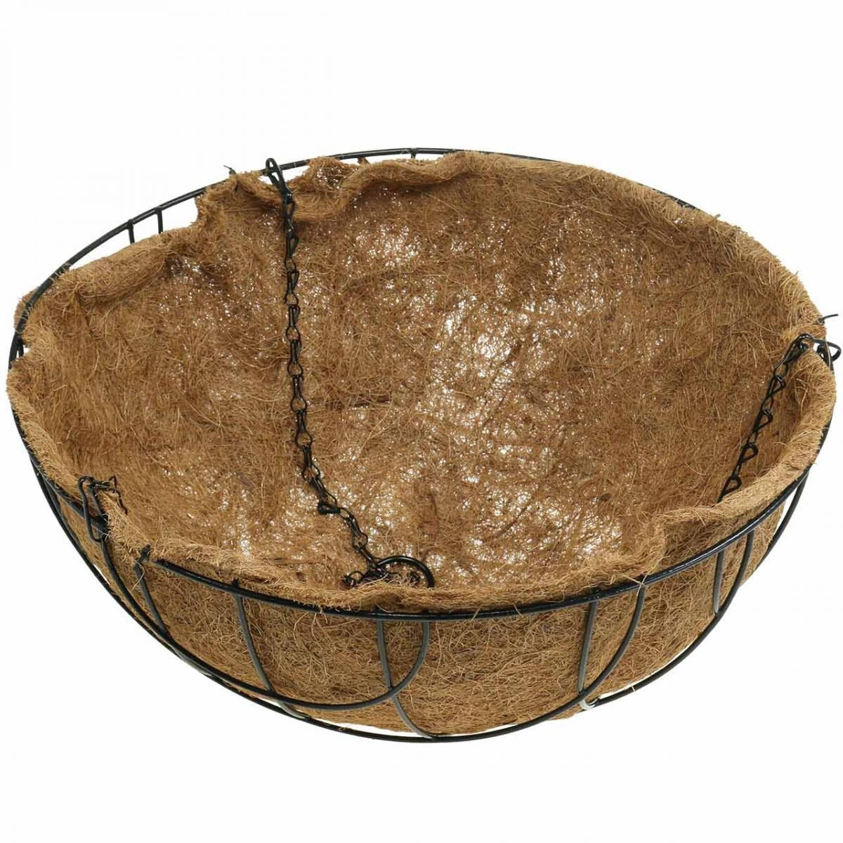 Cesto colgante redondo con forro de coco Ø40 cm Biotop
