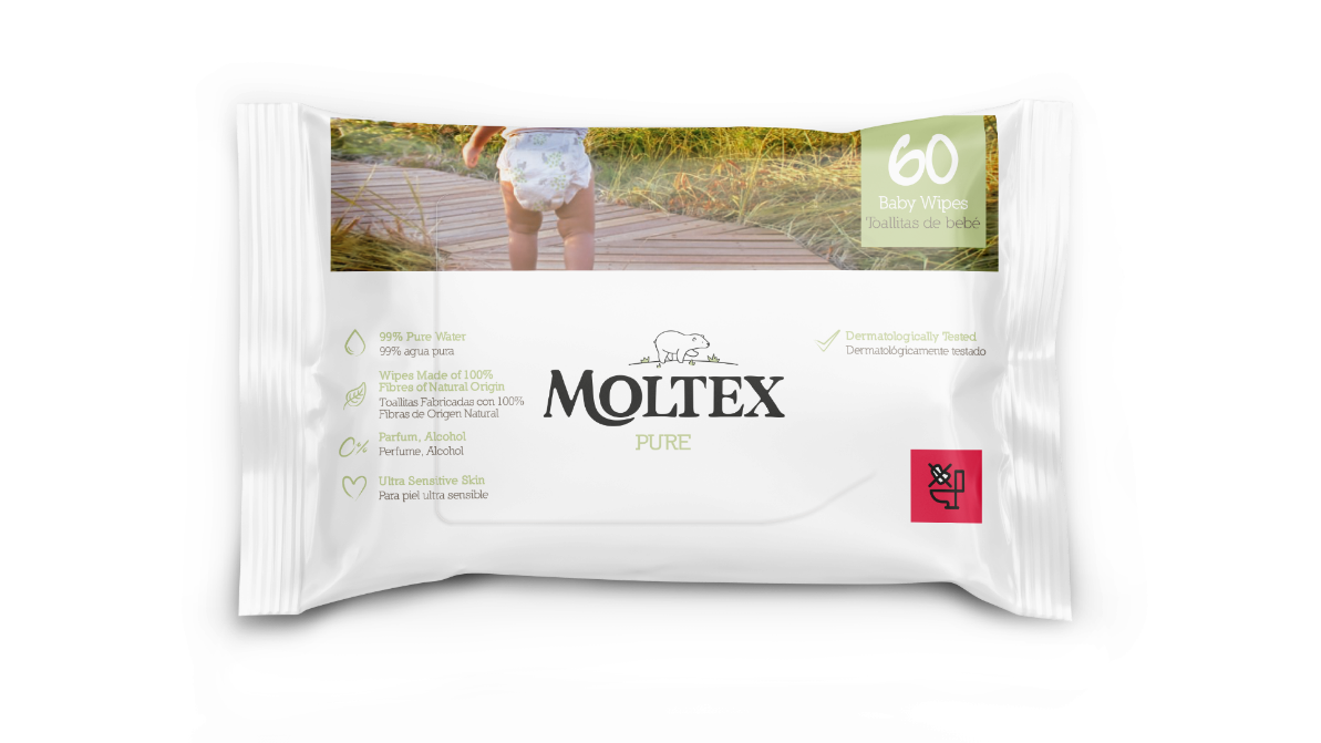 Moltex Pure & Nature-doekjes 60 stuks