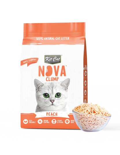 Kit Cat Eco SoyaClump kattenbakvulling - Peach 7 L Kattenbakvulling