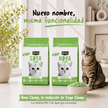Kit Cat Arena Eco SoyaClump - Green Tea 7 L Kattenbakvulling
