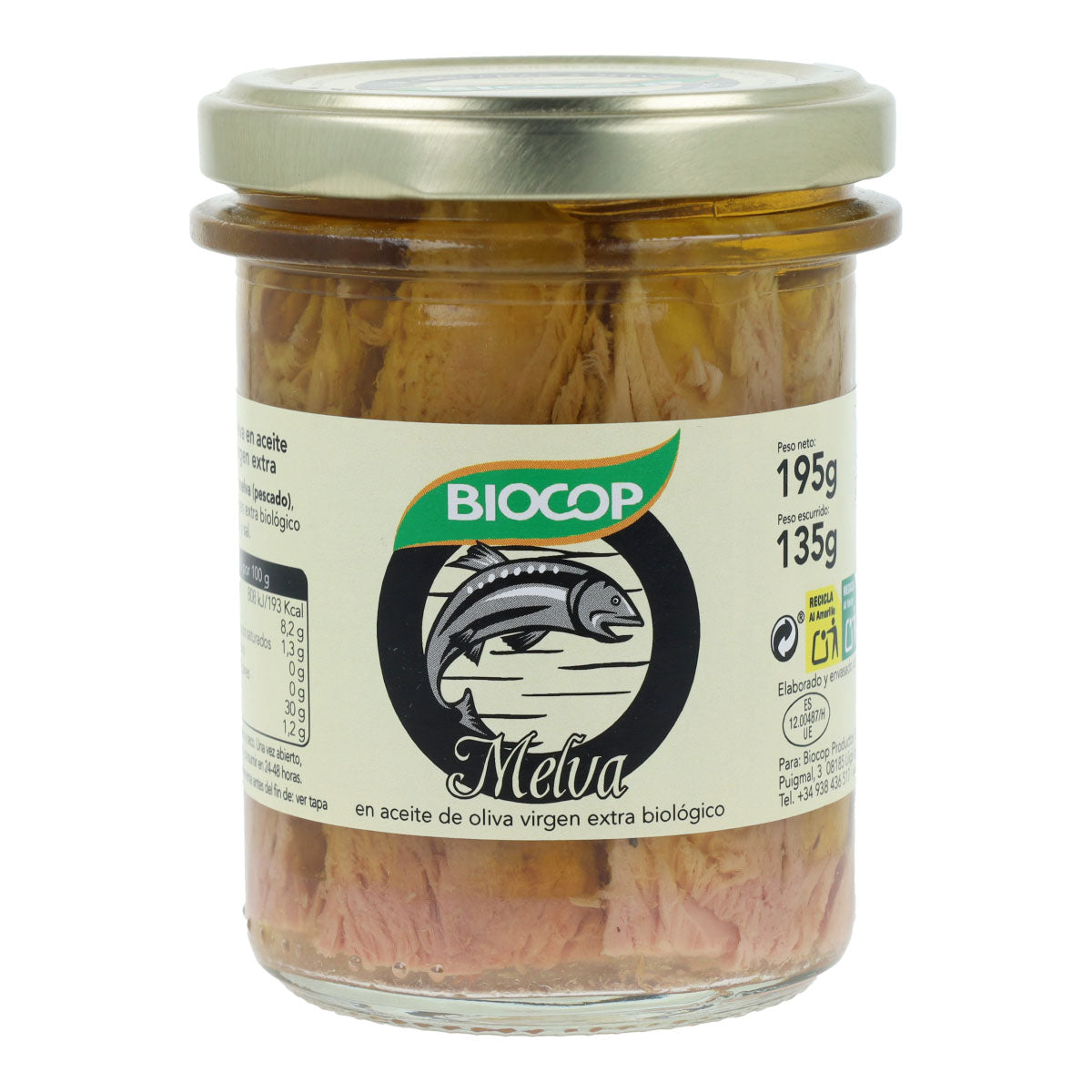 Ingeblikte melva-filets Bio Biocop 195 g