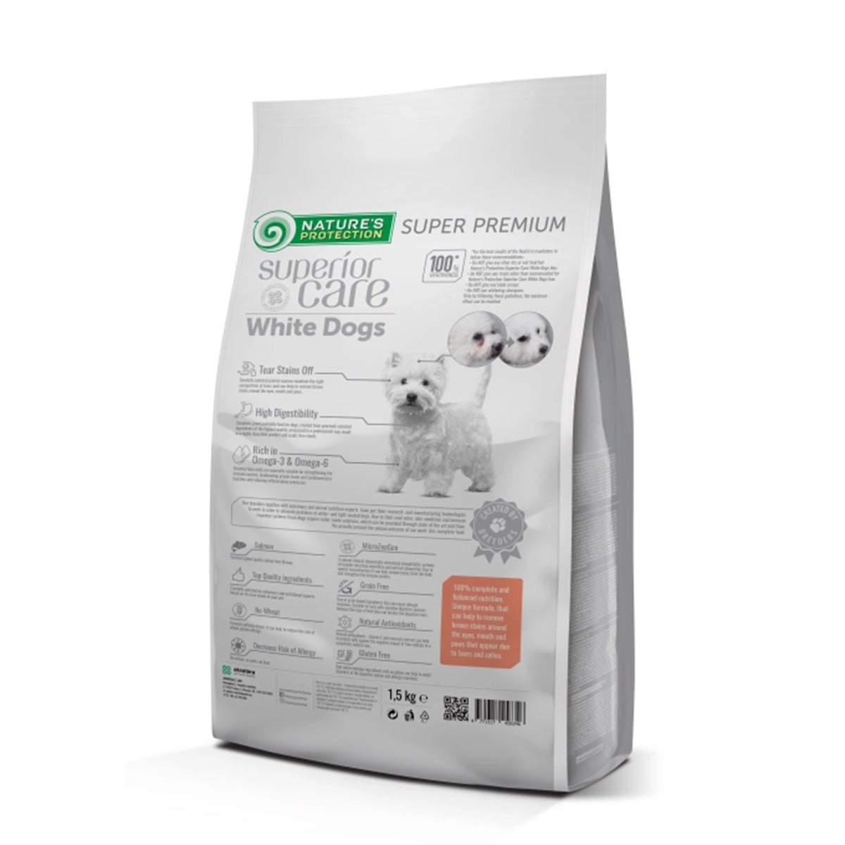 Nature's Protection White Dog Pienso grain free Salmón adulto 1,5 Kg