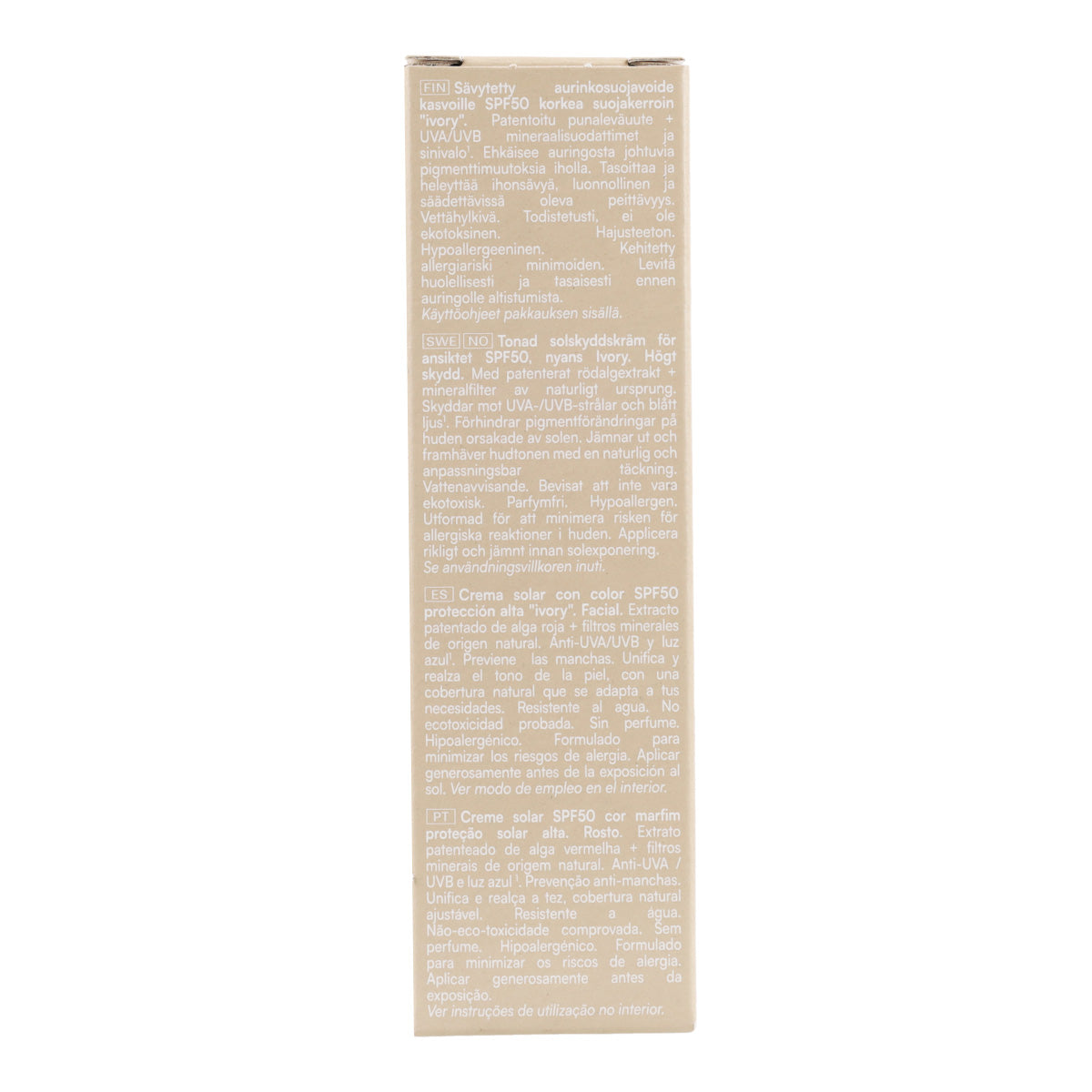 Ivoorwitte gezichtscrème spf 50 Biarritz