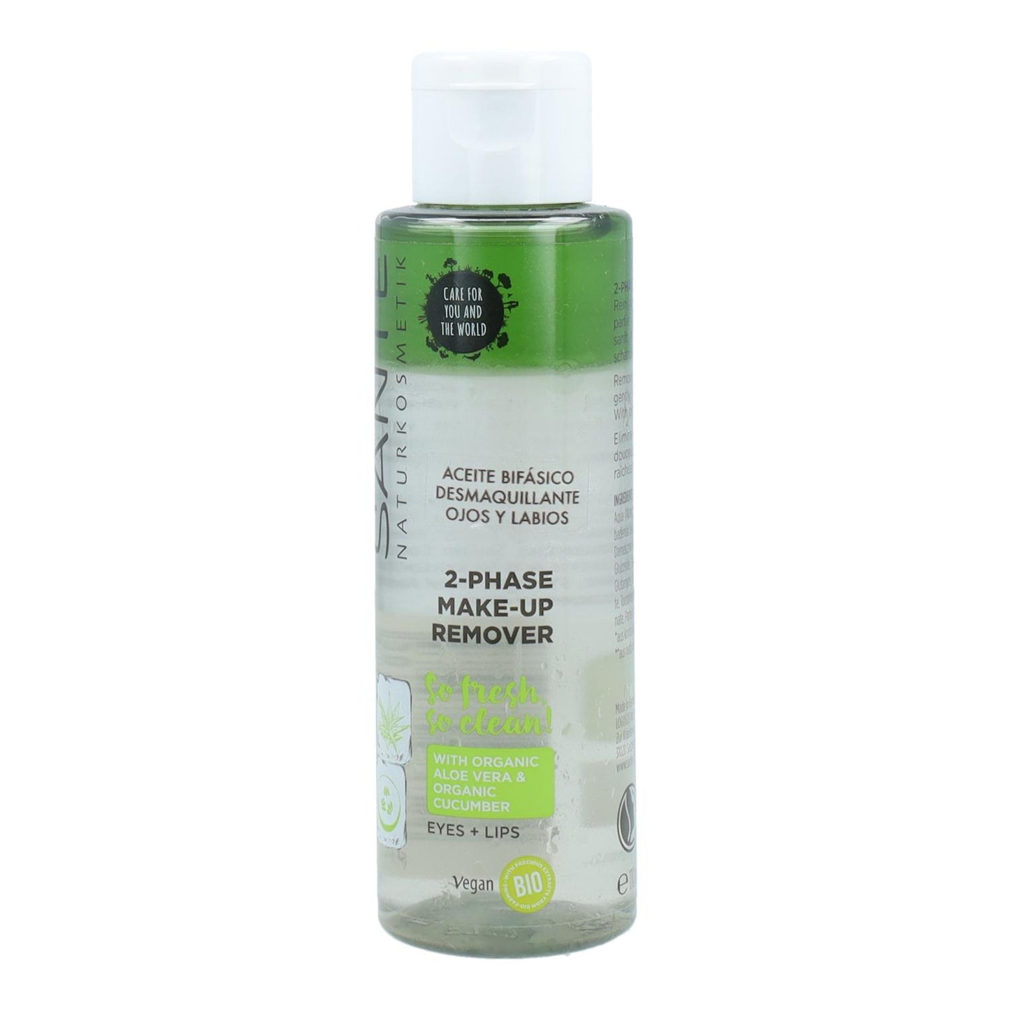 Aceite Desmaquillante Bifásico Ojos y Labios Sante 110 ml