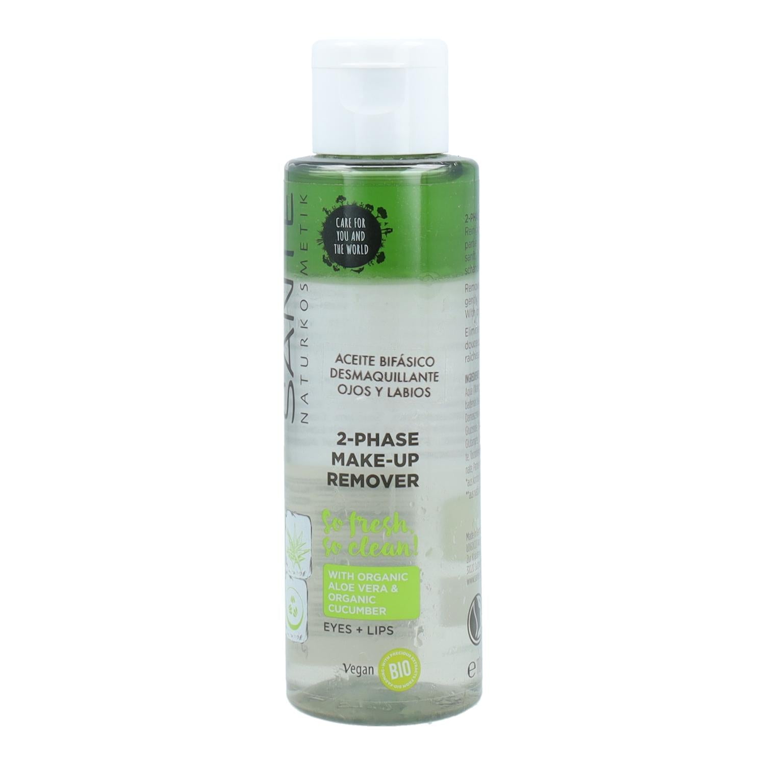 Aceite Desmaquillante Bifásico Ojos y Labios Sante 110 ml