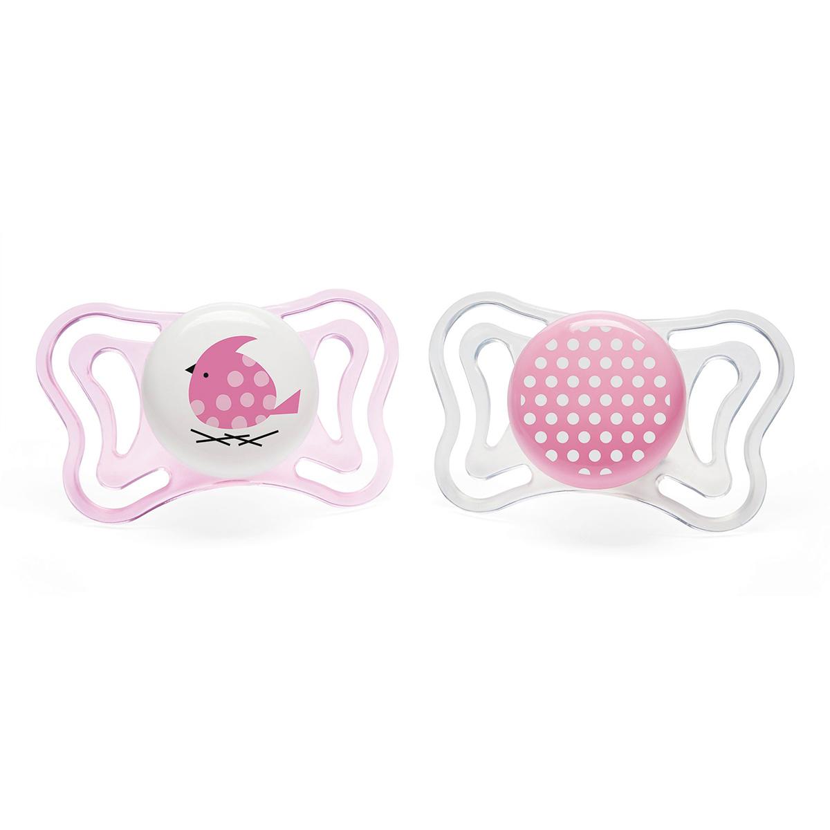 Chupete Physio Light silicona 2-6m 2ud Chicco Rosa