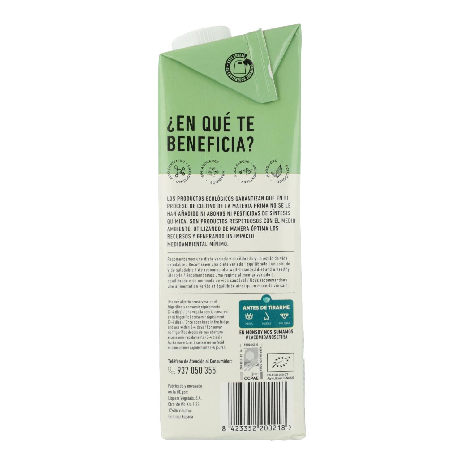 Bebida Soja BIO Monsoy 1L