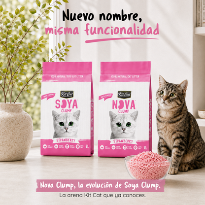 Kit Cat Arena Eco SoyaClump - Strawberry 7 L Kattenbakvulling