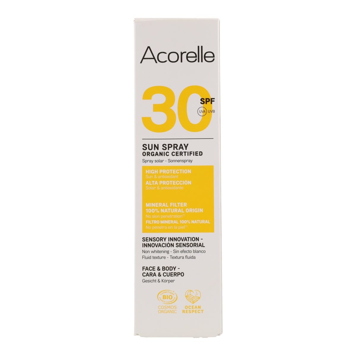 Zonnebrandspray SPF 30 Acorelle 100 ml