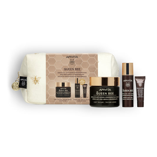 Cofre Navidad Queen bee crema textura ligera + regalo sérum 10 Ml + contorno de ojos 2 Ml